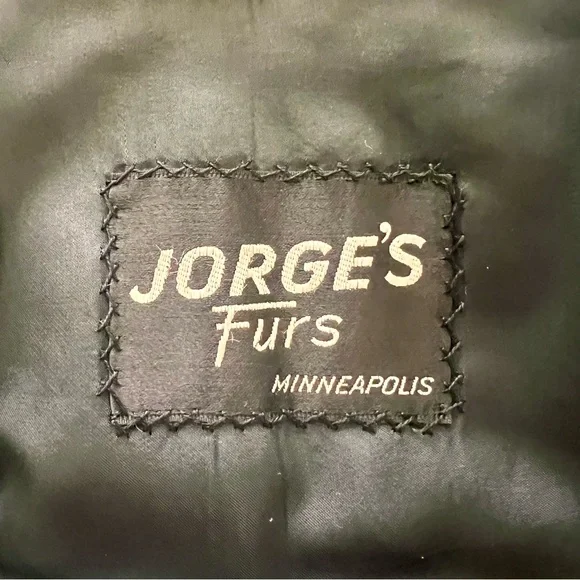 Jorge's Furs Real Mink Fur Short Bike Jacket Bomber Coat Full Zip Unisex Brown